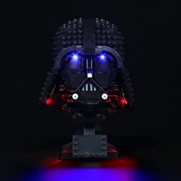 Led Licht Set für Lego Darth Vader Helm,Led Dekorations Beleuchtungs Set für Lego 75304 Helm,Light Kit for Lego Darth Vader Helmet,Nur Lichter Set,kein Lego Modell (Aktualisierte Version) - 1