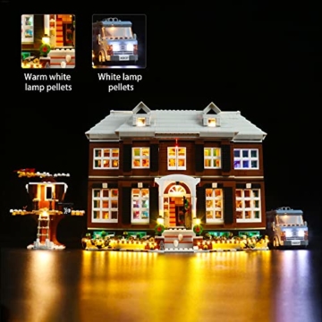 Led Licht Set für Lego Home Alone,Dekorations Led Beleuchtungs Set für Lego 21330 Exklusives Collectible Light Kit,Home Deko Creative Gift,Nur Lichter-Set,kein Lego-Modell (Fernbedienung) - 5