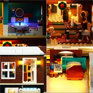 Led Licht Set für Lego Home Alone,Dekorations Led Beleuchtungs Set für Lego 21330 Exklusives Collectible Light Kit,Home Deko Creative Gift,Nur Lichter-Set,kein Lego-Modell (Fernbedienung) - 6