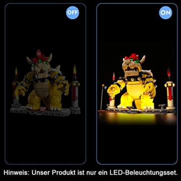 Led Licht Set für Lego Mighty Bowser , Led Beleuchtungs Set für Lego 71411 Super Mario The Mighty Bowser - Nur Lichter Set , Kein Modell (Standard Version) - 2