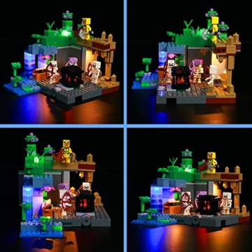 Led Licht Set für Lego Minecraft Skelettverlies , Led Beleuchtungs Set für Lego 21189 Minecraft Das Skelettverlies - Nur Lichter Set , Kein Modell - 3