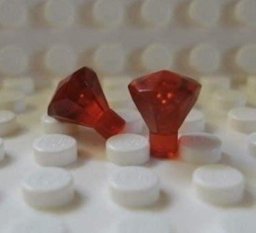 LEGO 100 !! transparent rote Diamanten
