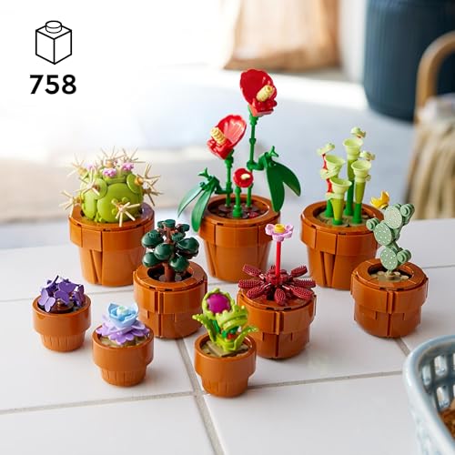 LEGO 10329 Icons Mini Pflanzen, 9 künstliche Blumen zum Bauen, Botanical Collection Sammel-Set für Erwachsene mit baubarem Terrakotta-Topf, Wohndeko, Geschenk für Frauen und Männer - 2