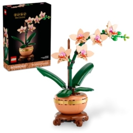 LEGO 10343 Botanicals - Mini-Orchidee - Kunstblume Steinen zum Bauen, Blumen-Bauset für Erwachsene, Deko, Geschenkidee zu Weihnachten, Valentinstag oder Muttertag - 1