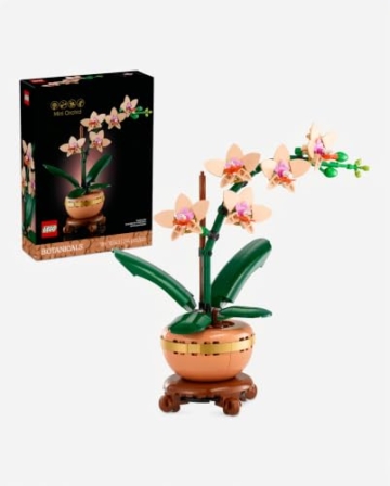 LEGO 10343 Botanicals - Mini-Orchidee - Kunstblume Steinen zum Bauen, Blumen-Bauset für Erwachsene, Deko, Geschenkidee zu Weihnachten, Valentinstag oder Muttertag - 9