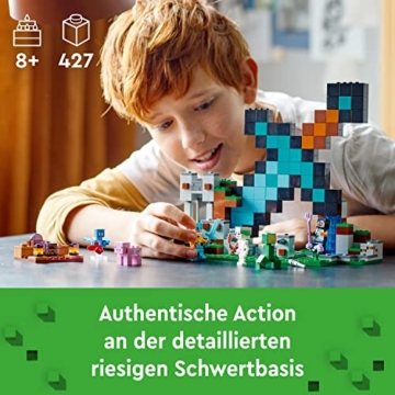 LEGO 21244 Minecraft Der Schwert-Außenposten Set, Spielzeug mit Creeper, Soldat, Wachkrieger und Skelett-Figuren, Set für Jungen und Mädchen ab 8 Jahren - 3