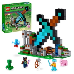 LEGO 21244 Minecraft Der Schwert-Außenposten Set, Spielzeug mit Creeper, Soldat, Wachkrieger und Skelett-Figuren, Set für Jungen und Mädchen ab 8 Jahren - 1