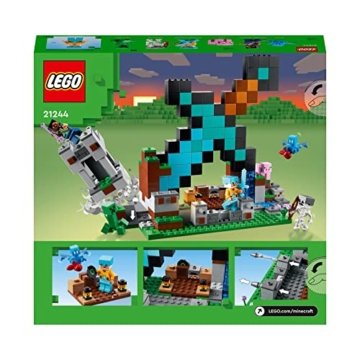 LEGO 21244 Minecraft Der Schwert-Außenposten Set, Spielzeug mit Creeper, Soldat, Wachkrieger und Skelett-Figuren, Set für Jungen und Mädchen ab 8 Jahren - 9