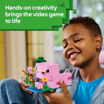 LEGO 21268 Minecraft Das Babyschwein-Haus – Farmhaus im Wald-Biom mit Figuren & Tieren, BAU- & Spielset, Geschenkidee für Kinder ab 7 Jahren - 5