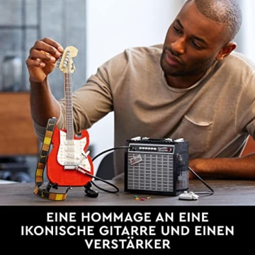 LEGO 21329 Ideas Fender Stratocaster, DIY-Gitarren-Kit, Musikinstrument für Erwachsene