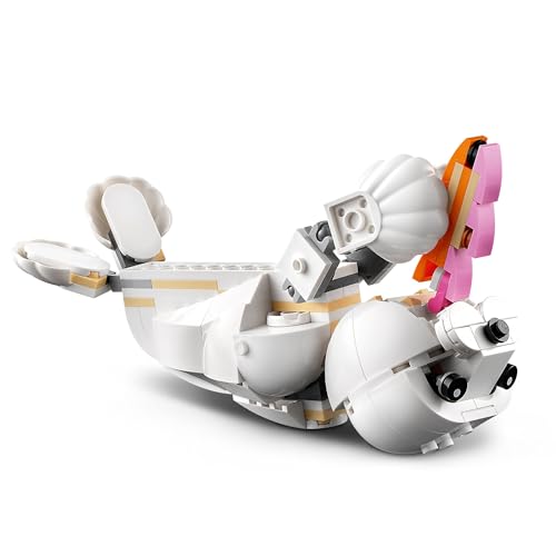 LEGO 31133 Creator 3in1 Weißer Hase Tierspielzeug Set mit Hasen-, Robben- und Papageienfiguren, Baustein-Konstruktionsspielzeug für Kinder ab 8 Jahren - 3