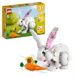 LEGO 31133 Creator 3in1 Weißer Hase Tierspielzeug Set mit Hasen-, Robben- und Papageienfiguren, Baustein-Konstruktionsspielzeug für Kinder ab 8 Jahren - 1