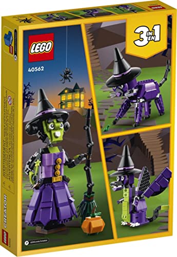 LEGO 40562 Creator 3 in 1 Halloween Limited Edition Mystic Witch Build mit alternativen gruseligen Katze oder Drachen Builds 257 Teile perfekt für Halloween - 2