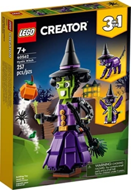 LEGO 40562 Creator 3 in 1 Halloween Limited Edition Mystic Witch Build mit alternativen gruseligen Katze oder Drachen Builds 257 Teile perfekt für Halloween - 1