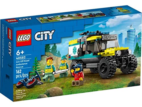 Lego 40582 City 4x4 Offroad Ambulance Rescue Limited Edition 2023 Set 6+ 162 Teile mit coolem Geländewagen und 3 Minifiguren - 1