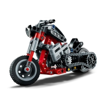 LEGO 42132 Technic Chopper Abenteuer-Bike, 2-in-1 Bausatz, Motorrad-Spielzeug, kreatives Geschenk für Jungen und Mädchen ab 7 Jahren, Fahrzeug-Set - 2