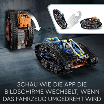 LEGO 42140 Technic App-gesteuertes Transformationsfahrzeug, ferngesteuerte Autos für Kinder, RC Offroad Modellbausatz, Geschenk zu Weihnachten