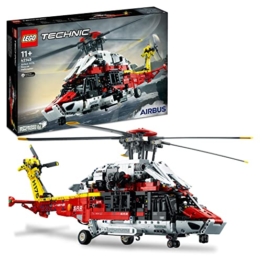 LEGO 42145 Technic Airbus H175 Rettungshubschrauber, Modellbausatz für Kinder, drehbare Rotoren und motorisierte Funktionen, Hubschrauber Lernspielzeug - 1