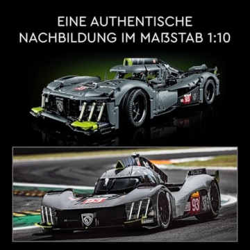 LEGO 42156 Technic Peugeot 9X8 24H Le Mans Hybrid Hypercar, legendärer Rennwagen, Modellauto-Bausatz für Erwachsene, Maßstab 1:10, Motorsport-Auto Sammlerstück für Fortgeschrittene - 5