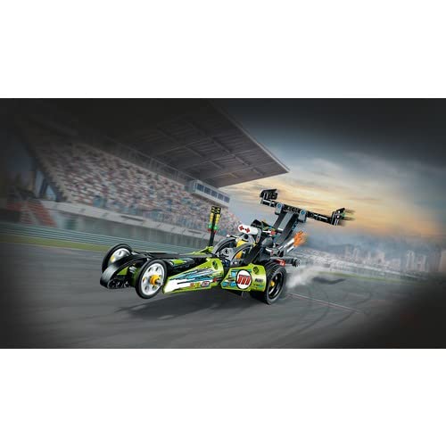LEGO 43103 Technic Dragster Rennauto und Hot Road, 2in1 Set, Rennwagen für Kinder ab 7 Jahre, Spielzeugauto, Fahrzeuge zum Sammeln - 2