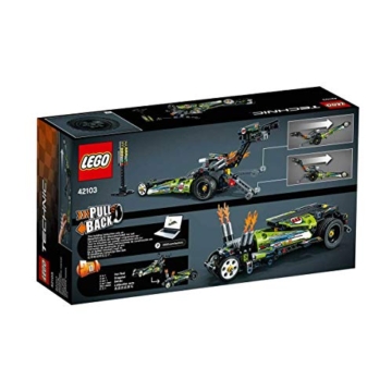 LEGO 43103 Technic Dragster Rennauto und Hot Road, 2in1 Set, Rennwagen für Kinder ab 7 Jahre, Spielzeugauto, Fahrzeuge zum Sammeln - 3