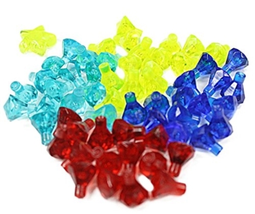 LEGO 60 Diamanten in 4 verschiedenen Farben plus 1 trans neonfarbenen Stern