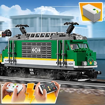 LEGO 60198 City Güterzug, 3 Wagen, Gleise und Zubehör