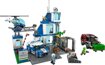LEGO 60316 City Polizeistation mit Polizeiauto, Müllauto und Hubschrauber, Gebäude zum Bauen mit 3 Figuren, Polizei-Spielzeug für Jungen und Mädchen ab 6 Jahren, Geschenk für Kinder - 11