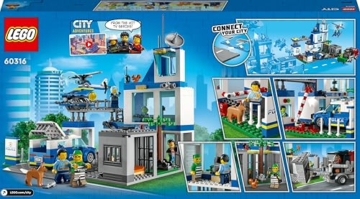 LEGO 60316 City Polizeistation mit Polizeiauto, Müllauto und Hubschrauber, Gebäude zum Bauen mit 3 Figuren, Polizei-Spielzeug für Jungen und Mädchen ab 6 Jahren, Geschenk für Kinder - 13