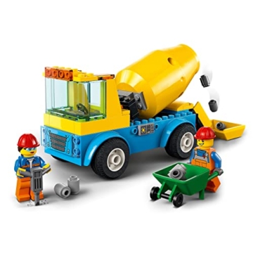LEGO 60325 City Starke Fahrzeuge Betonmischer, LKW-Spielzeug mit Baustelle, Baufahrzeugen und Minifiguren für Kinder ab 4 Jahren, kreatives Geschenk - 8