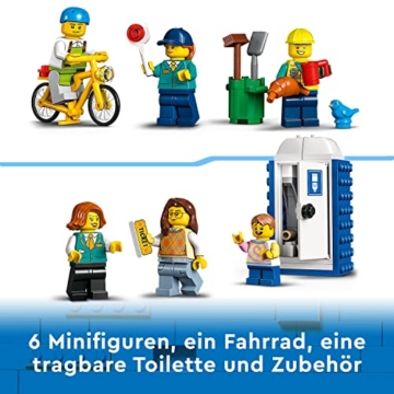 LEGO 60335 City Bahnhof, Spielzeug mit Schienen-LKW, Straßenplatte, Schienensegmenten und Minifiguren, Geschenk Set, kombinierbar mit City Zug Sets und mehr
