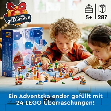 LEGO 60352 City Adventskalender 2022 Weihnachtsspielzeug mit Weihnachtsmann-Minifigur und festlicher Spielmatte, frühzeitiges Geschenk zu Weihnachten für Kinder - 2