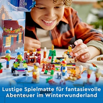 LEGO 60352 City Adventskalender 2022 Weihnachtsspielzeug mit Weihnachtsmann-Minifigur und festlicher Spielmatte, frühzeitiges Geschenk zu Weihnachten für Kinder - 5