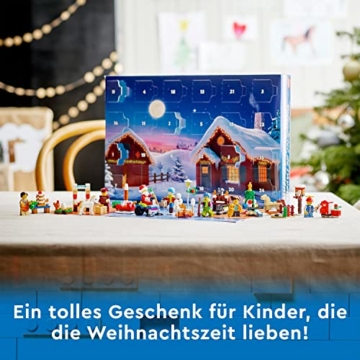 LEGO 60352 City Adventskalender 2022 Weihnachtsspielzeug mit Weihnachtsmann-Minifigur und festlicher Spielmatte, frühzeitiges Geschenk zu Weihnachten für Kinder - 6