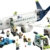 LEGO 60367 City Passagierflugzeug Spielzeug-Set, großes Flugzeug-Modell mit Fahrzeugen des Flughafen-Bodenpersonals: Vorfeldbus, Pushback-Schlepper, Catering-Lader, Gepäckwagen und 9 Minifiguren - 12