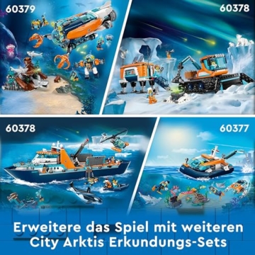 LEGO 60368 City Arctic Explorer Ship, Large Toy Boat that Floats with a Helicopter, Dinghy, Sub, Viking Shipwreck, 7 Minifigures and an Orca Figure, Gift for 7+ Year Old Kids, Boys, Girls - 8