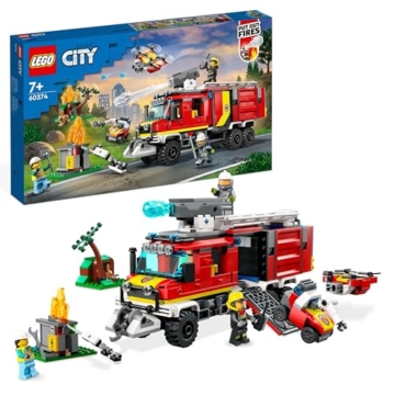 LEGO 60374 City Einsatzleitwagen der Feuerwehr, modernes Feuerwehrauto-Spielzeug mit Löschdrohnen, mit Figuren für Kinder - 1