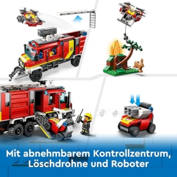 LEGO 60374 City Einsatzleitwagen der Feuerwehr, modernes Feuerwehrauto-Spielzeug mit Löschdrohnen, mit Figuren für Kinder - 6