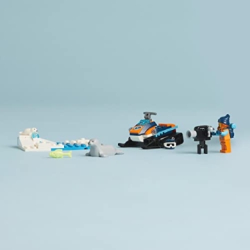 LEGO 60376 City Arktis-Schneemobil, Konstruktionsspielzeug-Set mit 3 Tier-Figuren und Einer Explorer-Minifigur, Spielzeug für Kinder ab 5 Jahren - 4