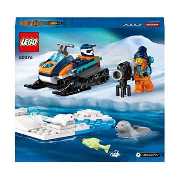 LEGO 60376 City Arktis-Schneemobil, Konstruktionsspielzeug-Set mit 3 Tier-Figuren und Einer Explorer-Minifigur, Spielzeug für Kinder ab 5 Jahren - 8