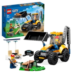 LEGO 60385 City Radlader Baufahrzeug, Bagger-Spielzeug für Kinder als Lernspielzeug mit Minifiguren, Baufahrzeug-Geschenk zum Geburtstag ab 5 Jahren - 1
