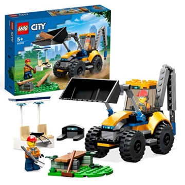 LEGO 60385 City Radlader Baufahrzeug, Bagger-Spielzeug für Kinder als Lernspielzeug mit Minifiguren, Baufahrzeug-Geschenk zum Geburtstag ab 5 Jahren - 1