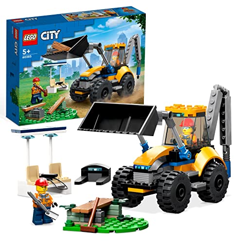 LEGO 60385 City Radlader Baufahrzeug, Bagger-Spielzeug für Kinder als Lernspielzeug mit Minifiguren, Baufahrzeug-Geschenk zum Geburtstag ab 5 Jahren - 1