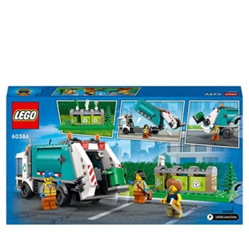 LEGO 60386 City Müllabfuhr, Müllwagen Spielzeug mit Mülltonnen für Kinder ab 5 Jahren, Lern- und Sortierspielzeug, Serie Nachhaltiges Leben - 9
