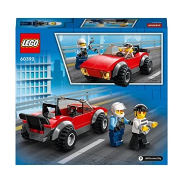 LEGO 60392 City Polizei Verfolgungsjagd mit Polizei-Motorrad Set, Rennauto-Spielzeug mit Polizisten Minifigur für Kinder ab 5 Jahren - 9