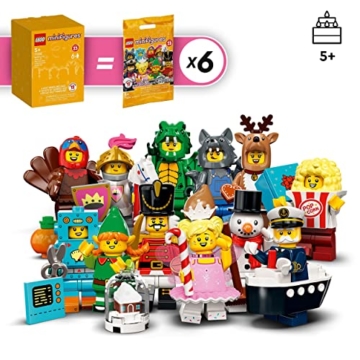 LEGO 71036 Minifiguren Serie 23 - 6er Pack, Limitierte Auflage 2022, Überraschungstüte mit 6 zufällig ausgewählten Minifiguren von 12 - 2