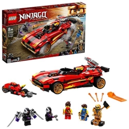 LEGO 71737 NINJAGO Legacy X-1 Ninja Superauto und Motorrad mit Cole als goldene Minifigur - 1