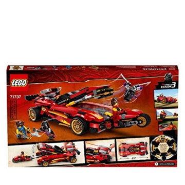 LEGO 71737 NINJAGO Legacy X-1 Ninja Superauto und Motorrad mit Cole als goldene Minifigur - 9