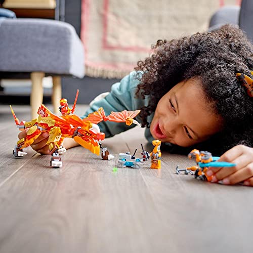 LEGO 71762 NINJAGO Kais Feuerdrache EVO, Drachen Spielzeug ab 6 Jahren mit Feuerdrachen- und Schlangen-Figur, mit Ninjas und Boa-Jäger - 3