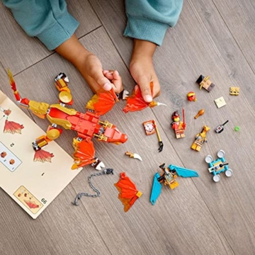 LEGO 71762 NINJAGO Kais Feuerdrache EVO, Drachen Spielzeug ab 6 Jahren mit Feuerdrachen- und Schlangen-Figur, mit Ninjas und Boa-Jäger - 4